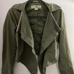 Army Green Studded Jacket